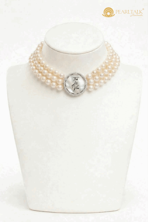 CHUỖI NGỌC TRAI DIANA HIGH NECK 8MM